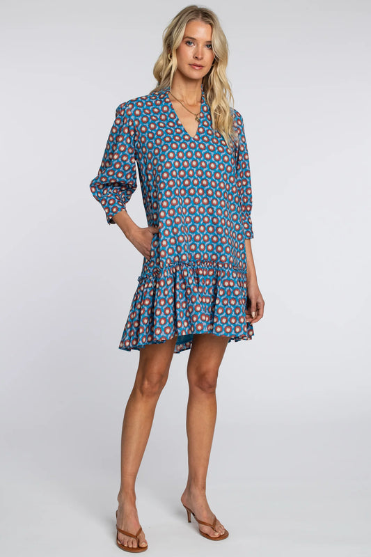 NWT Elizabeth James The Label Chloe Dress in Mini Lasso | Size Large