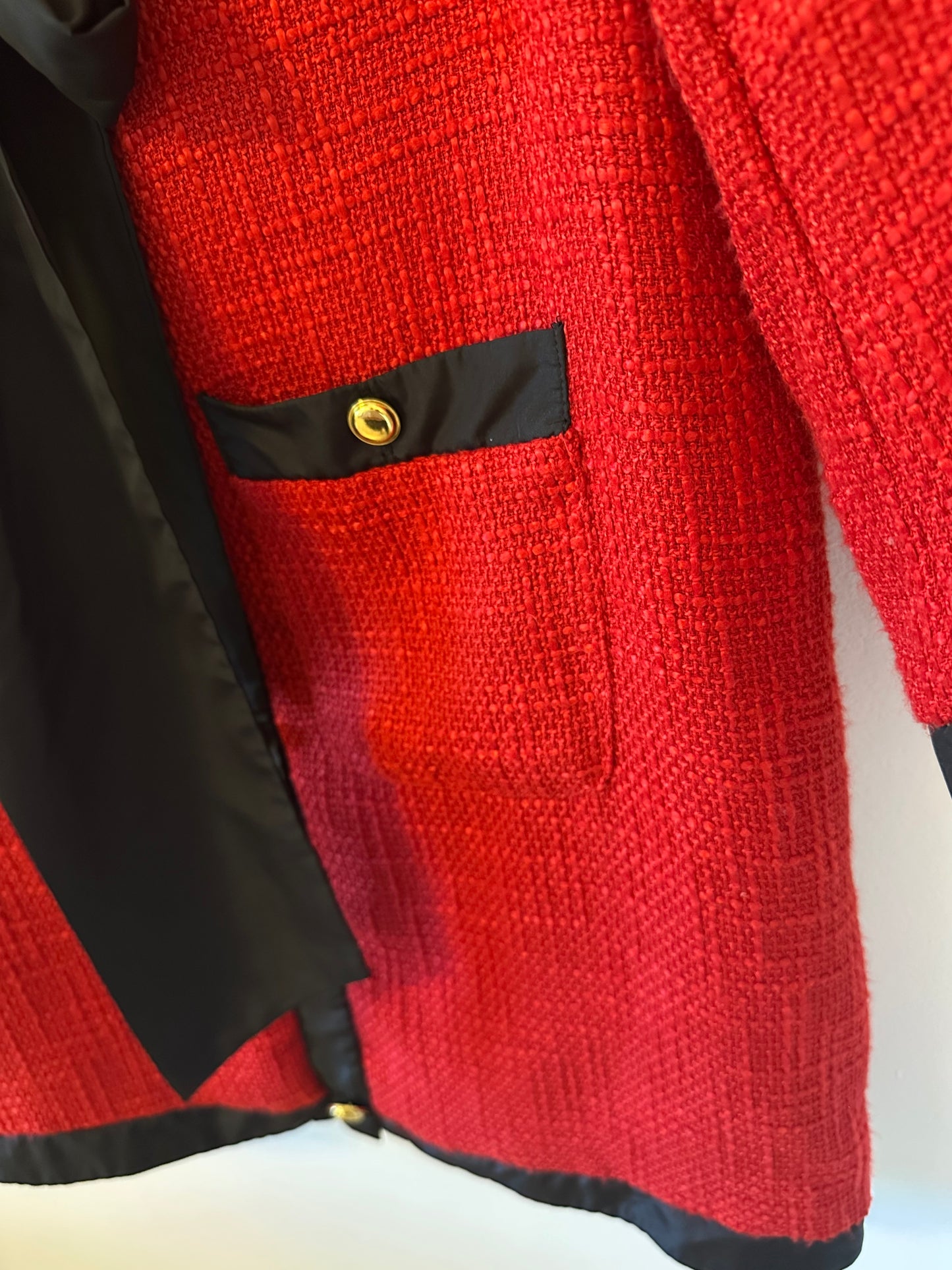 Tuckernuck Pomander Place - Red Tweed Coco Bow Detail Dress | Size Medium