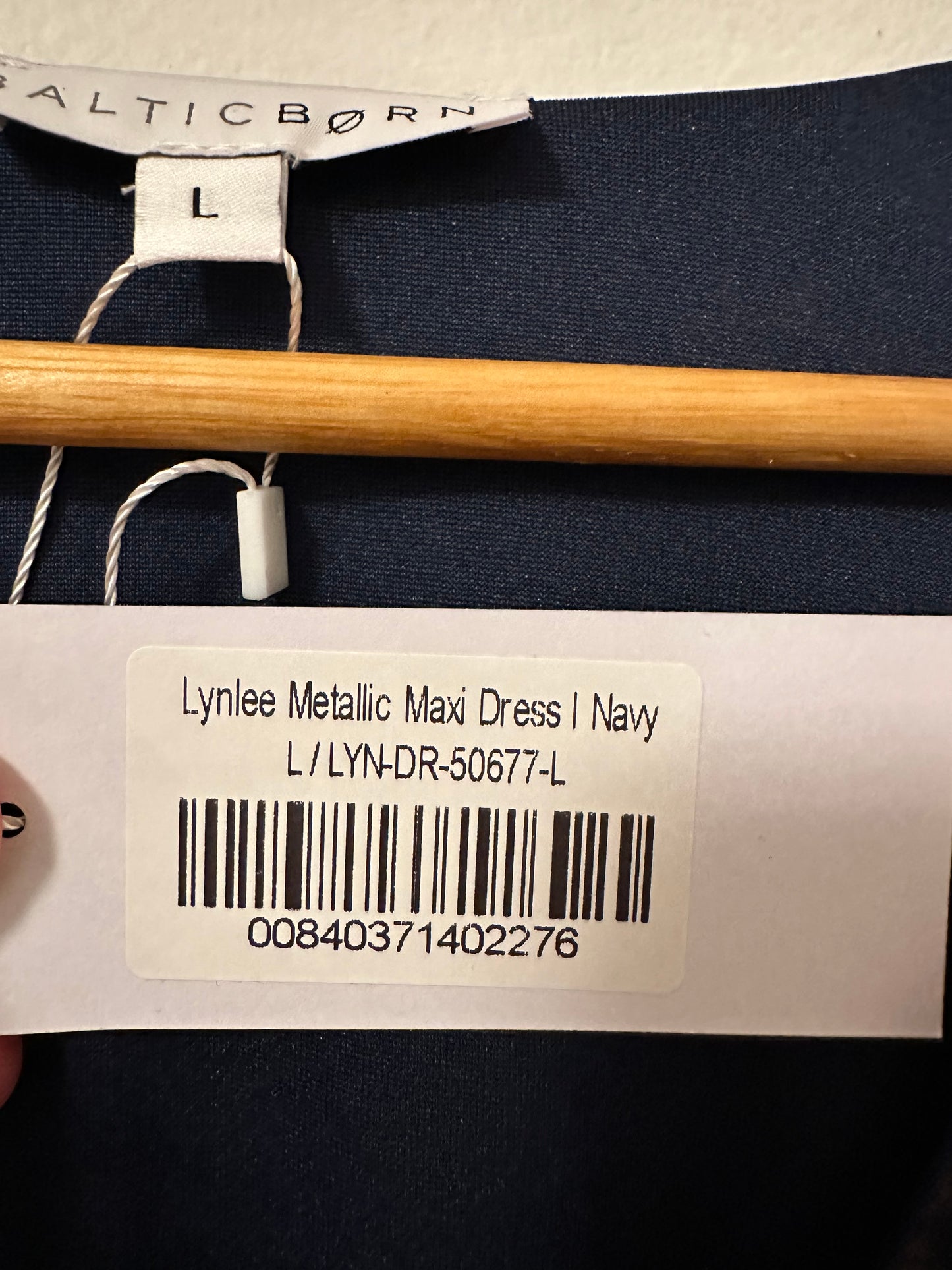 NWT Baltic Born Lynlee Metallic Maxi Dress in Navy | Size Large