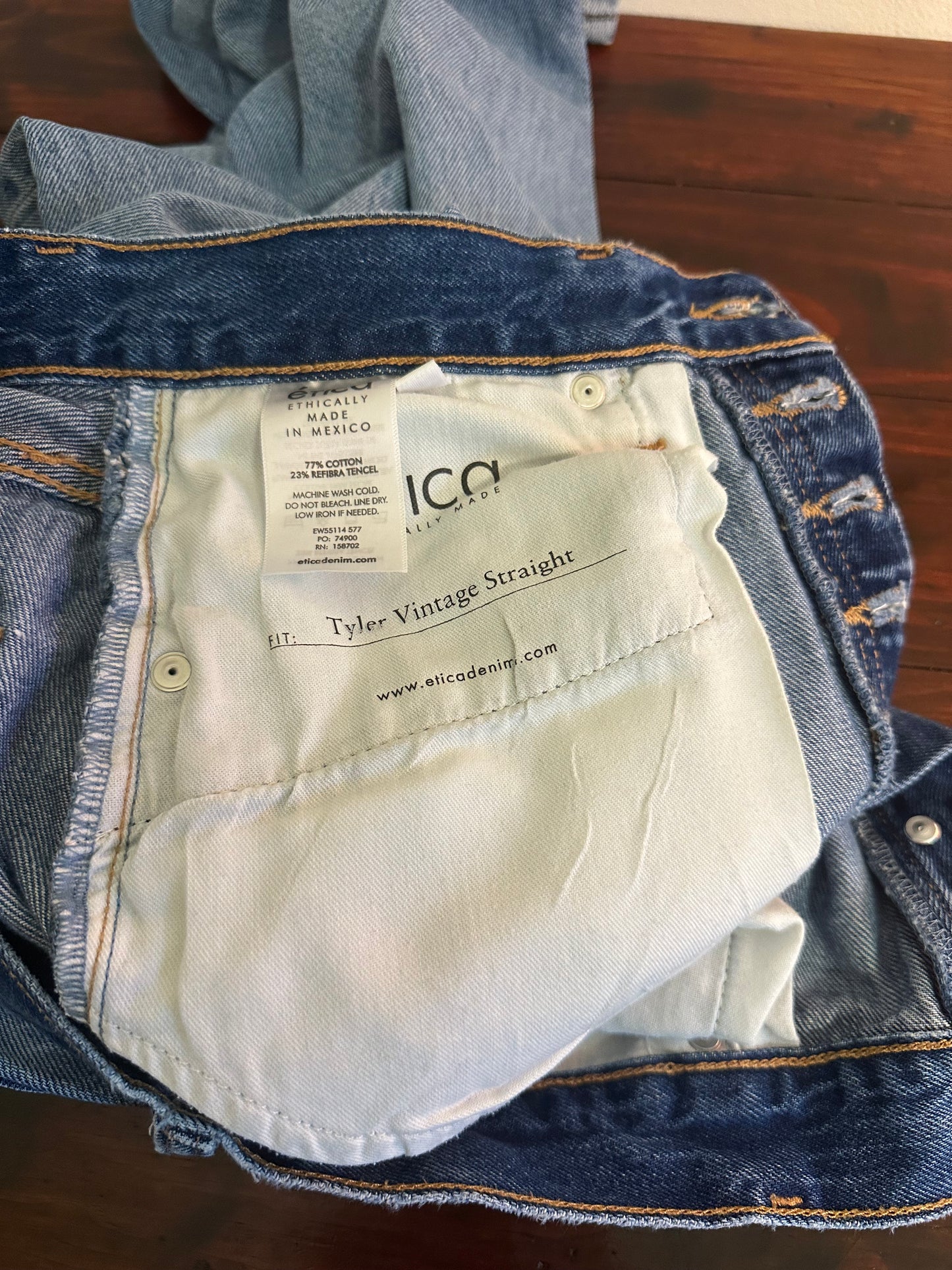 Etica Tyler Vintage Straight Leg Jeans - Size 25