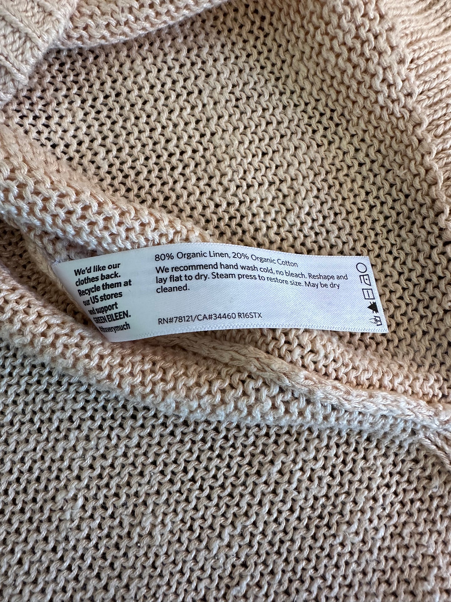 Eileen Fisher Lightweight Summer Sweater in Beige - Size Small