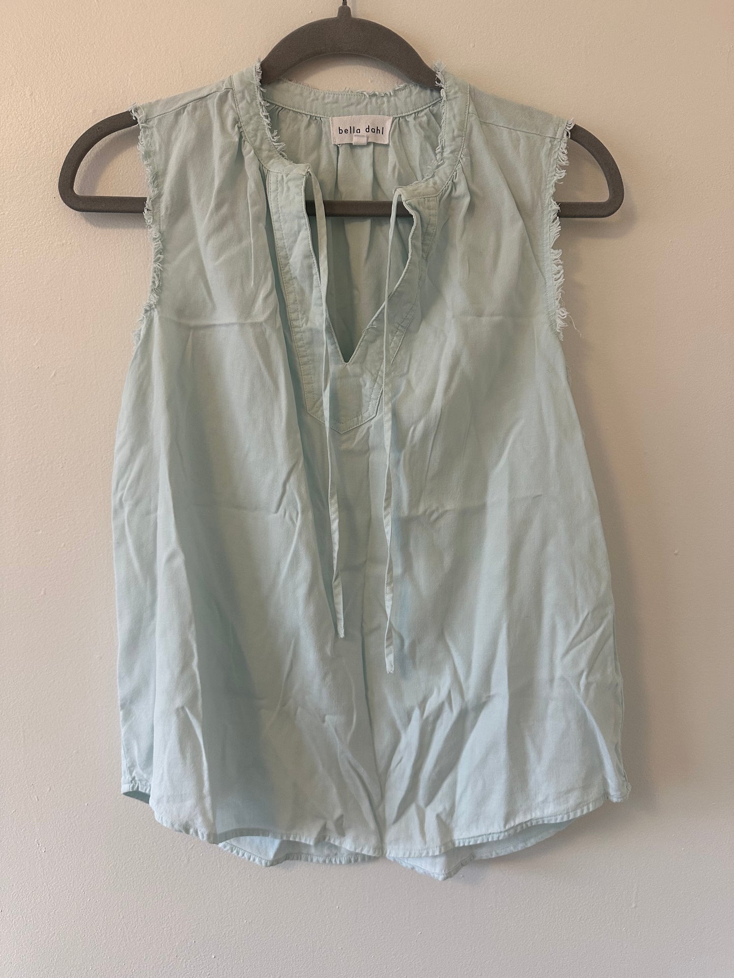 Bella Dahl Sleeveless Fray Edge Pullover Size XS