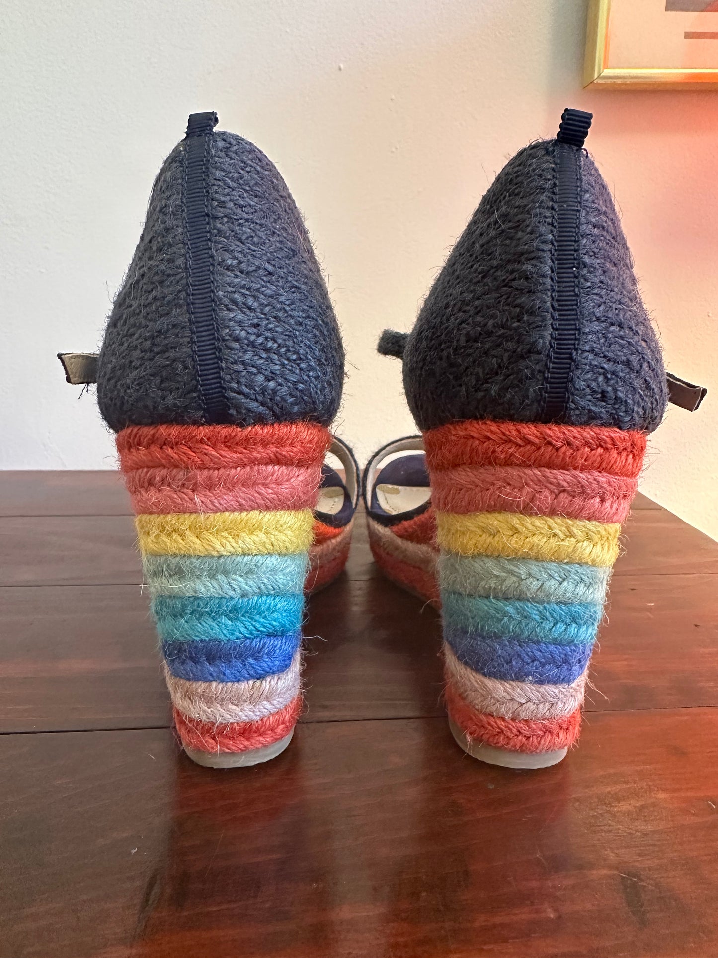 Boden Lily Espadrille Wedge Sandals Size 38