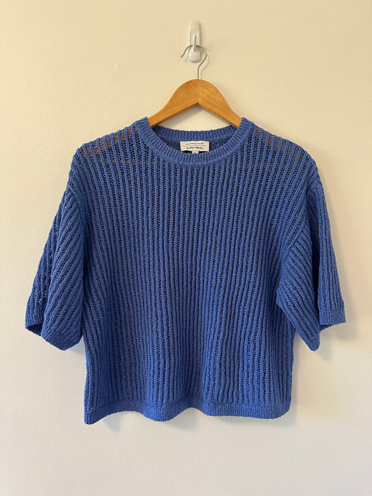 & Other Stories Short Sleeve Ribbed Cotton Boxy T-Shirt - Size Small