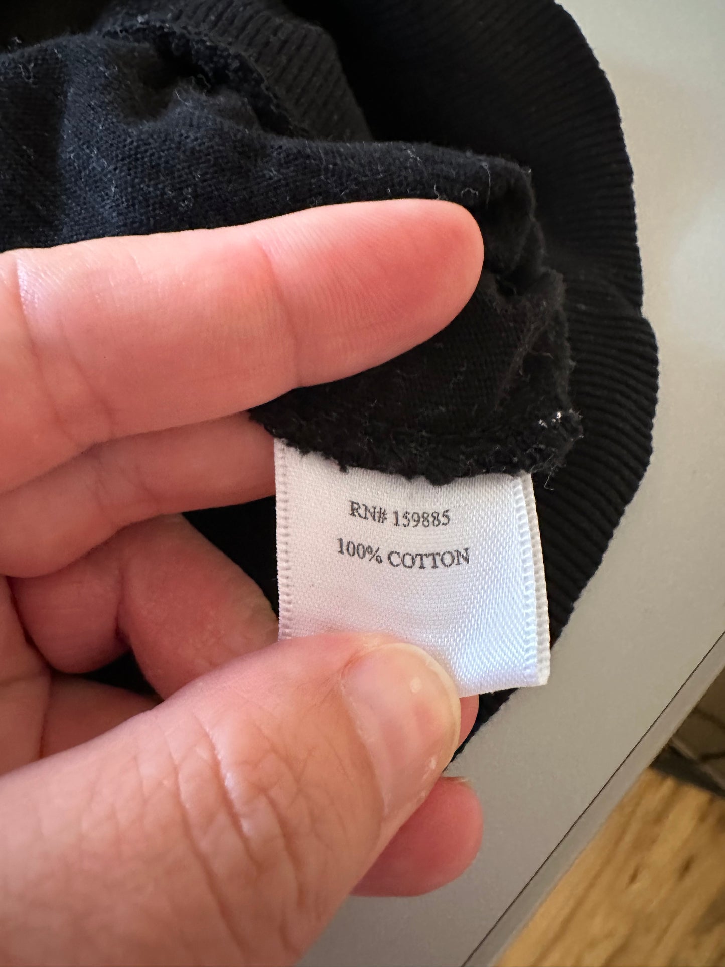 bobi Black Split Neck Long Sleeve T-Shirt | Size Small