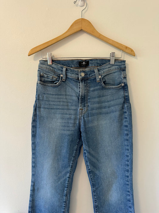 7 For All Mankind High Waist Slim Kick Leg Women's Blue Jeans - Size 30