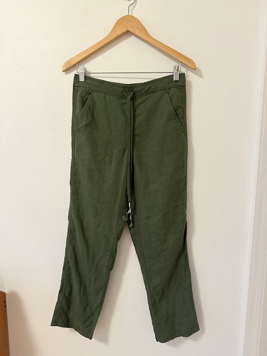 NWT J. Crew Tie Waist Seaside Linen Blend Straight Leg Pants | Size XS