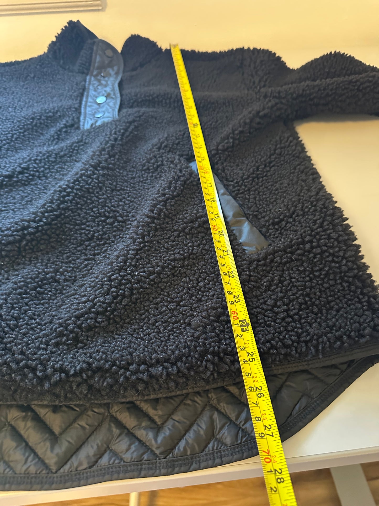 Athleta Cozy Sherpa Snap Black Teddy Jacket | Size Small