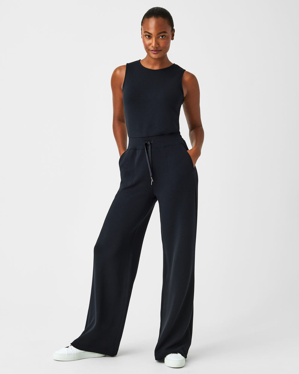 Spanx AirEssentials Jumpsuit in Very Black - Size Small