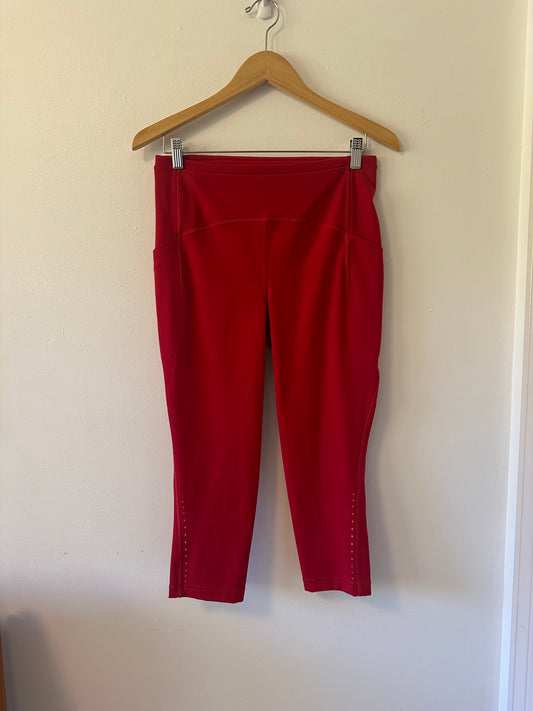 Lululemon Swift Speed High-Rise Crop 21" in Dark Red | Size 10