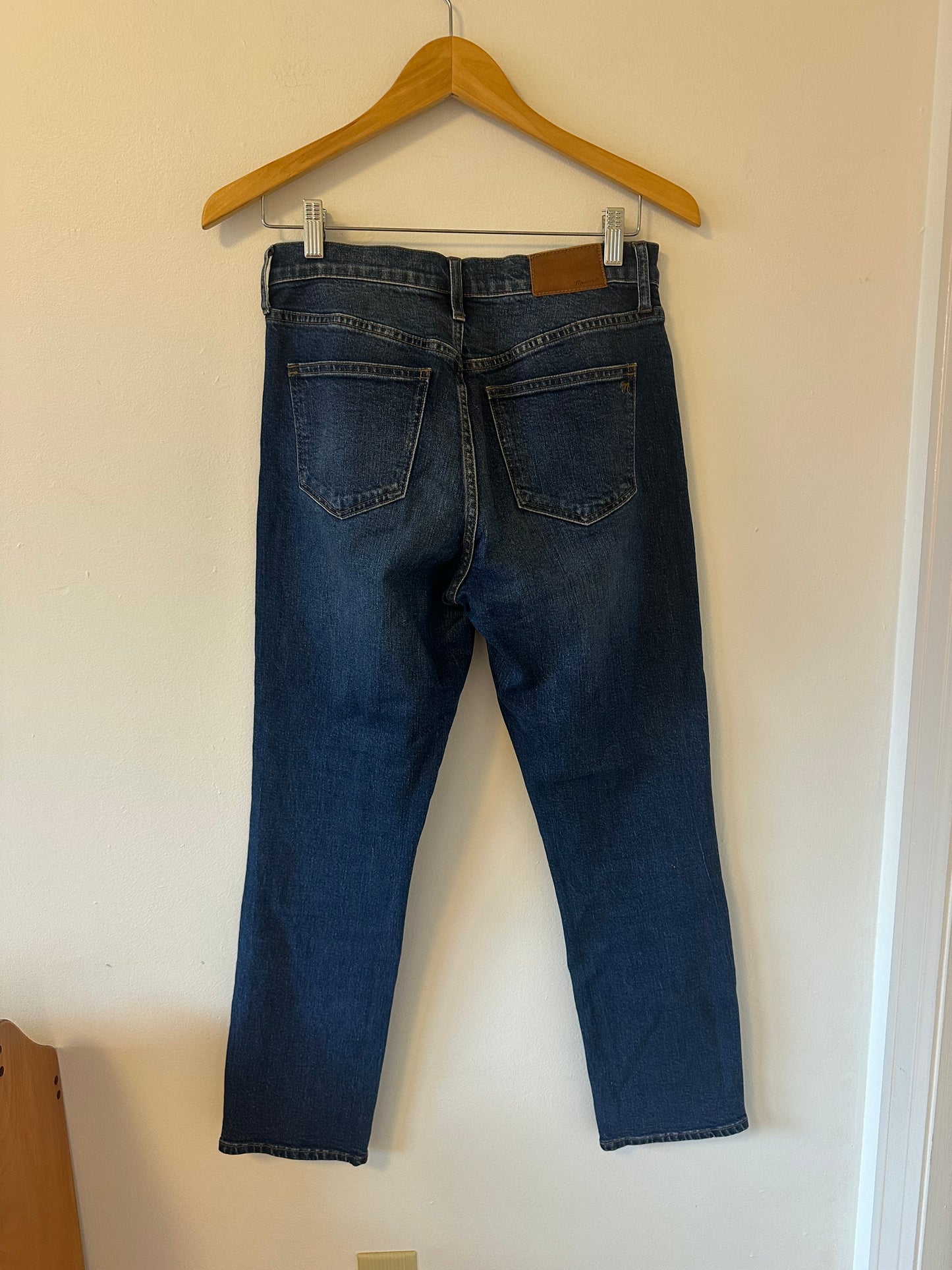 Madewell Cruiser Straight Leg Medium Wash Jeans With Stretch | Size 27