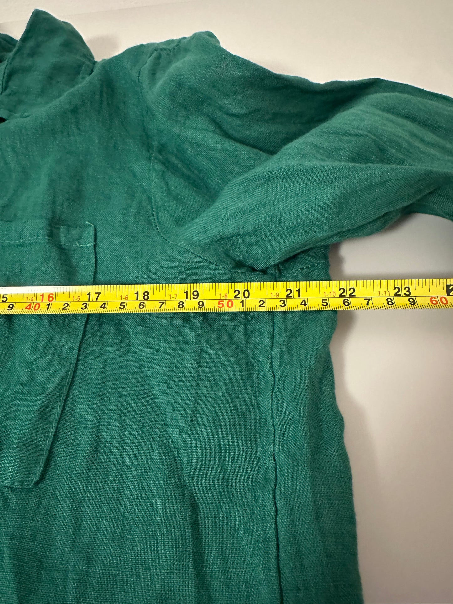 Made In Italy Oversized Linen Tunic Shirt Dress | Size Medium