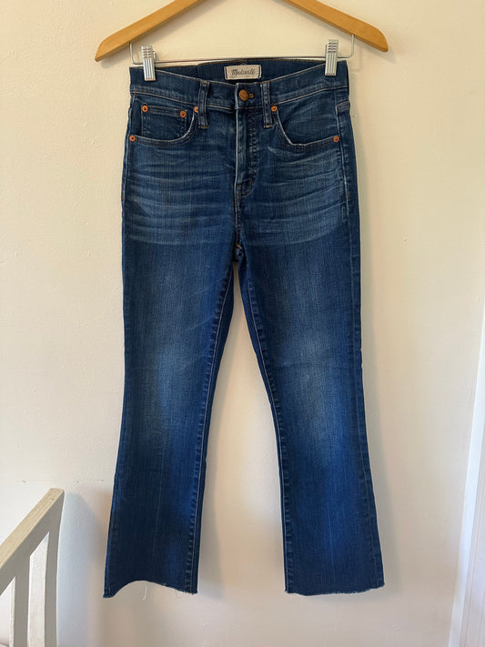 Madewell Cali Demi Boot Leg Cropped Jeans Size 25
