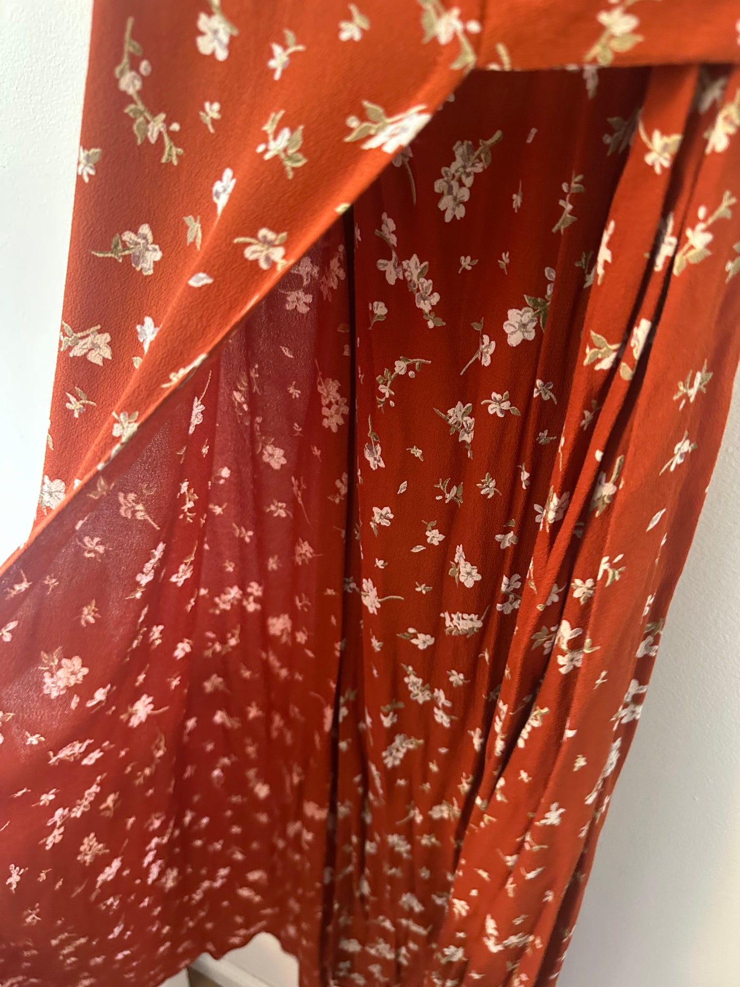 Madewell Ruffle Wrap Dress in Candied Orchid - Size Large