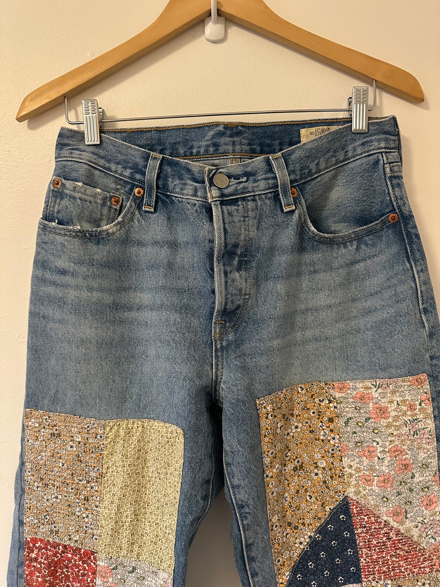 Levi's 501 150th Anniversary 90s Patchwork Jeans Road Tripping | Size 27