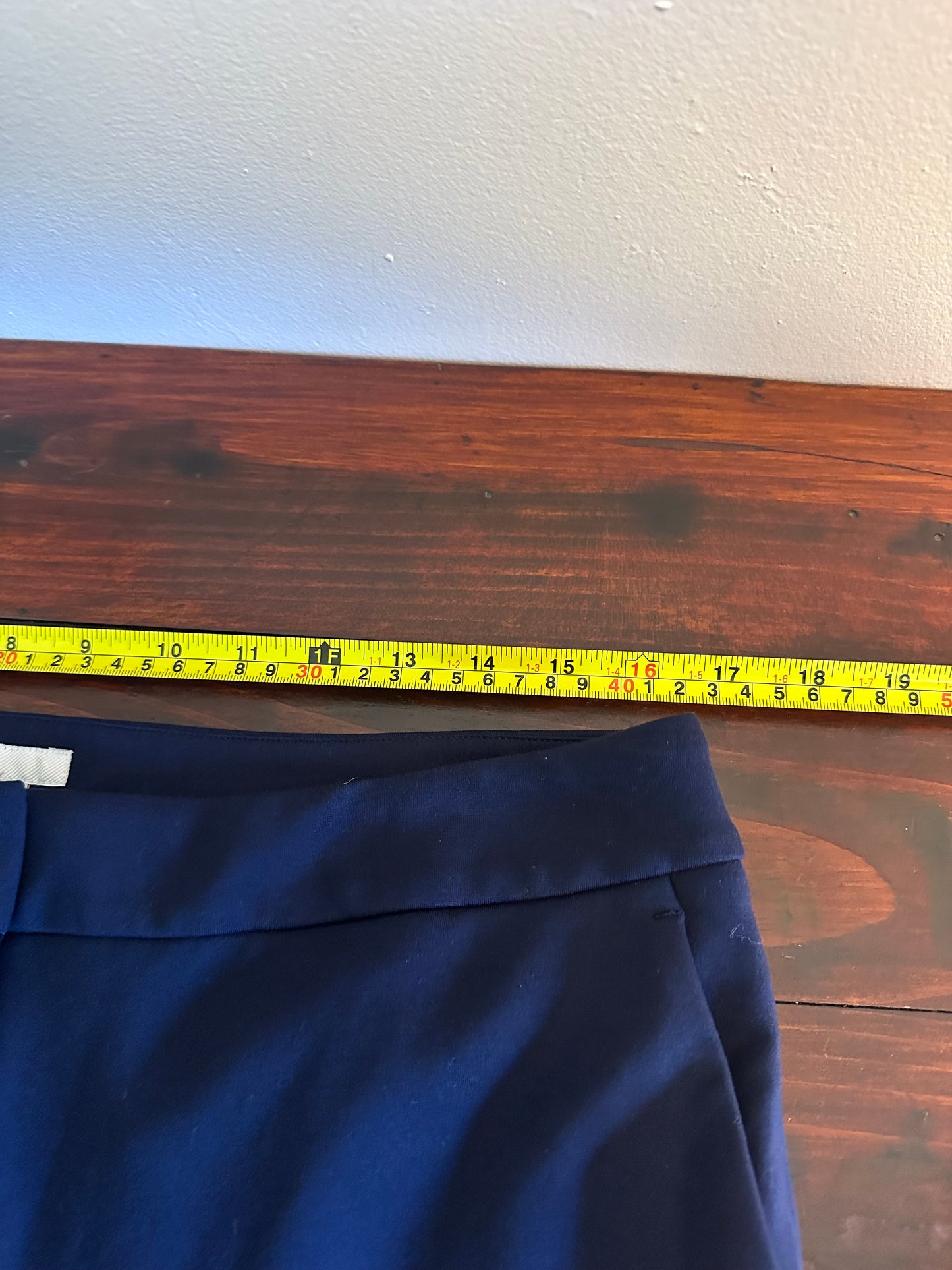 Boden Highgate Ponte Straight Leg Cropped Pants in Navy - Size 12