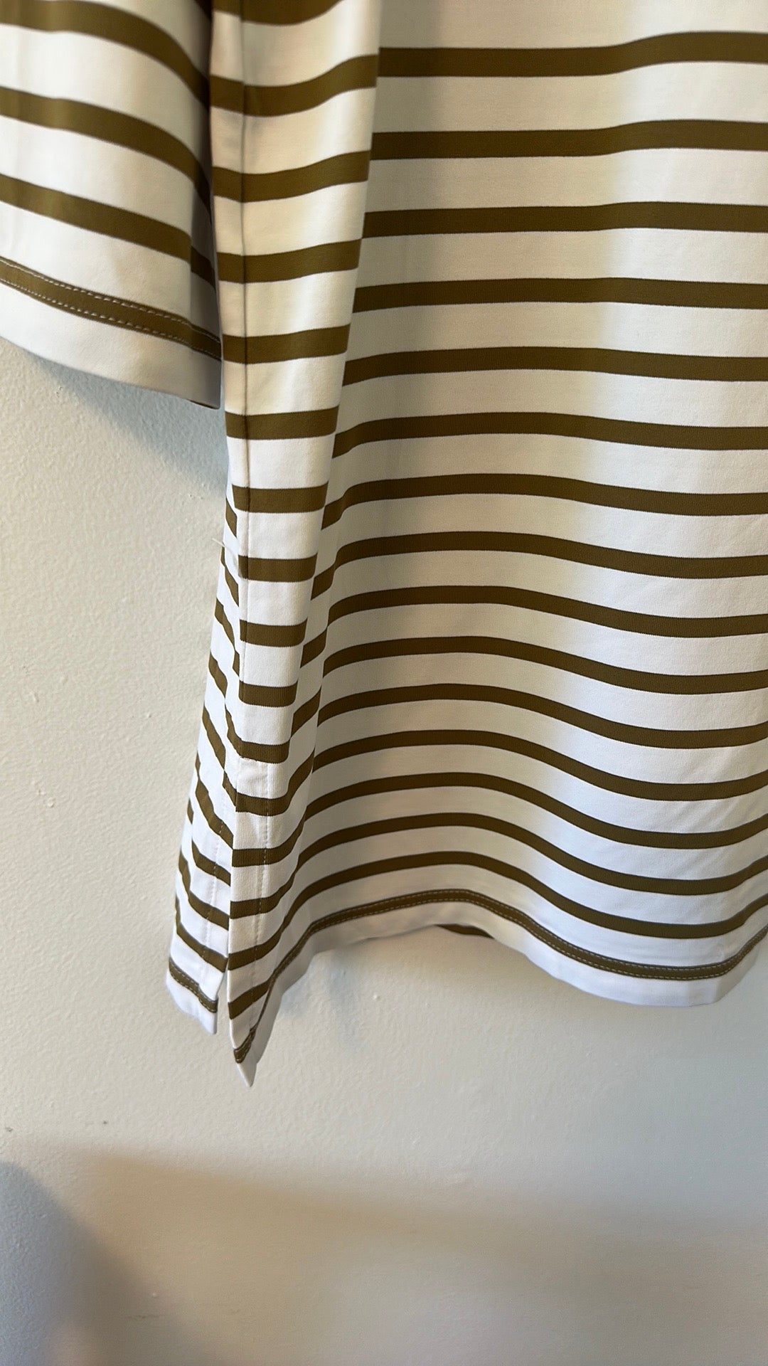 Saint James Phare Boat Neck Striped Tunic with Slits - Size 10