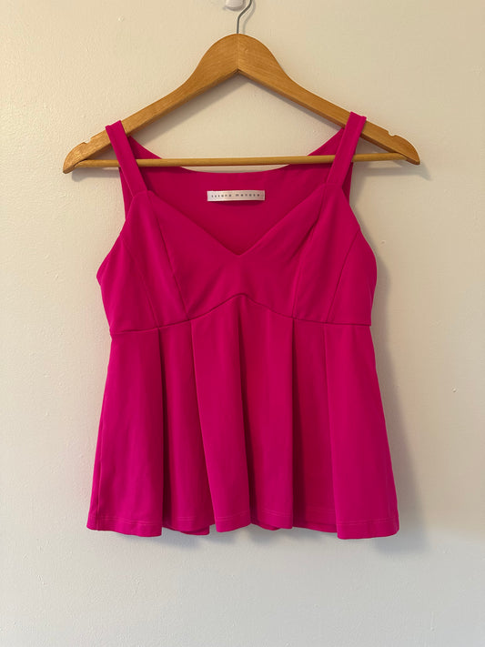 Susana Monaco Hot Pink Sweetheart Top Size Medium