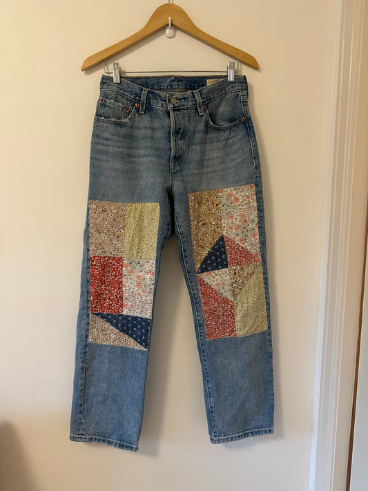 Levi's 501 150th Anniversary 90s Patchwork Jeans Road Tripping | Size 27
