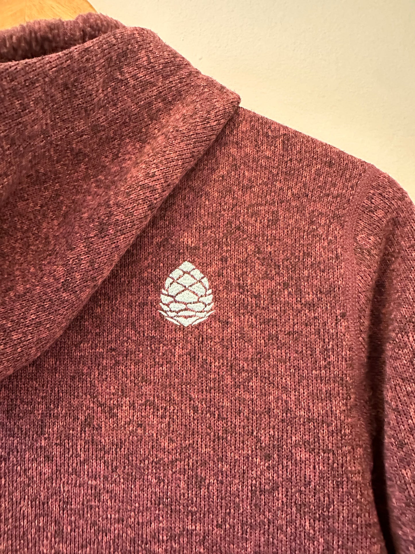 Stio Sweetwater Fleece Full Zip Hooded Jacket in Maroon - Size Small