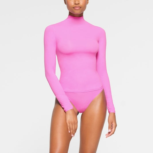 SKIMS Fits Everybody Pink Women's Turtleneck Top Size Small