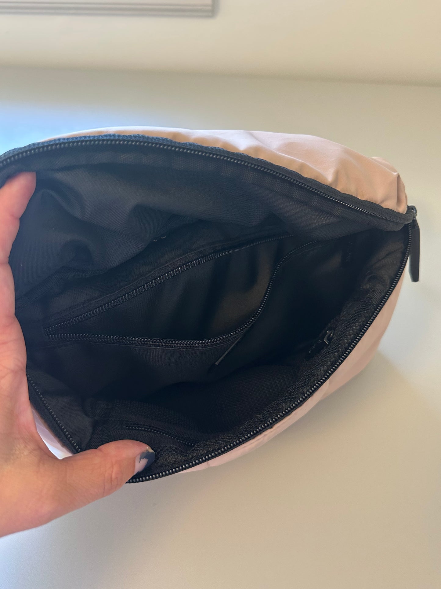 Calpak Luka Belt Bag in Rose Quartz