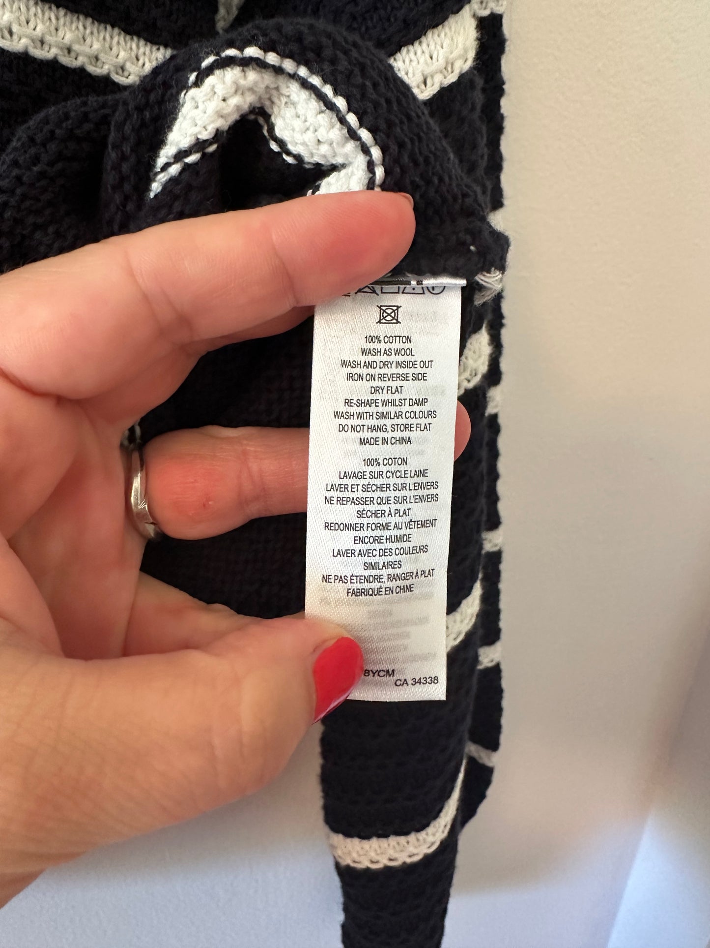 French Connection Lily Mozart Stripe Sweater Size Medium