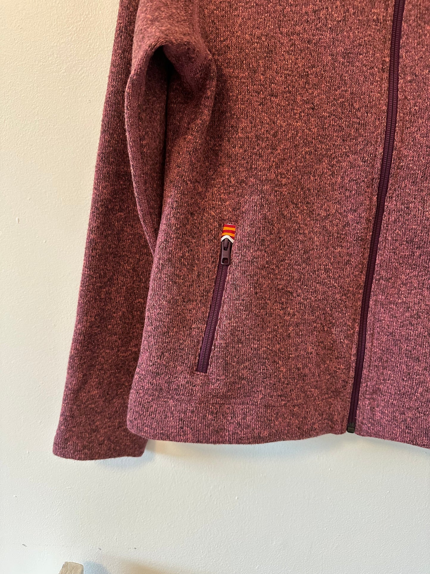 Stio Sweetwater Fleece Full Zip Hooded Jacket in Maroon - Size Small