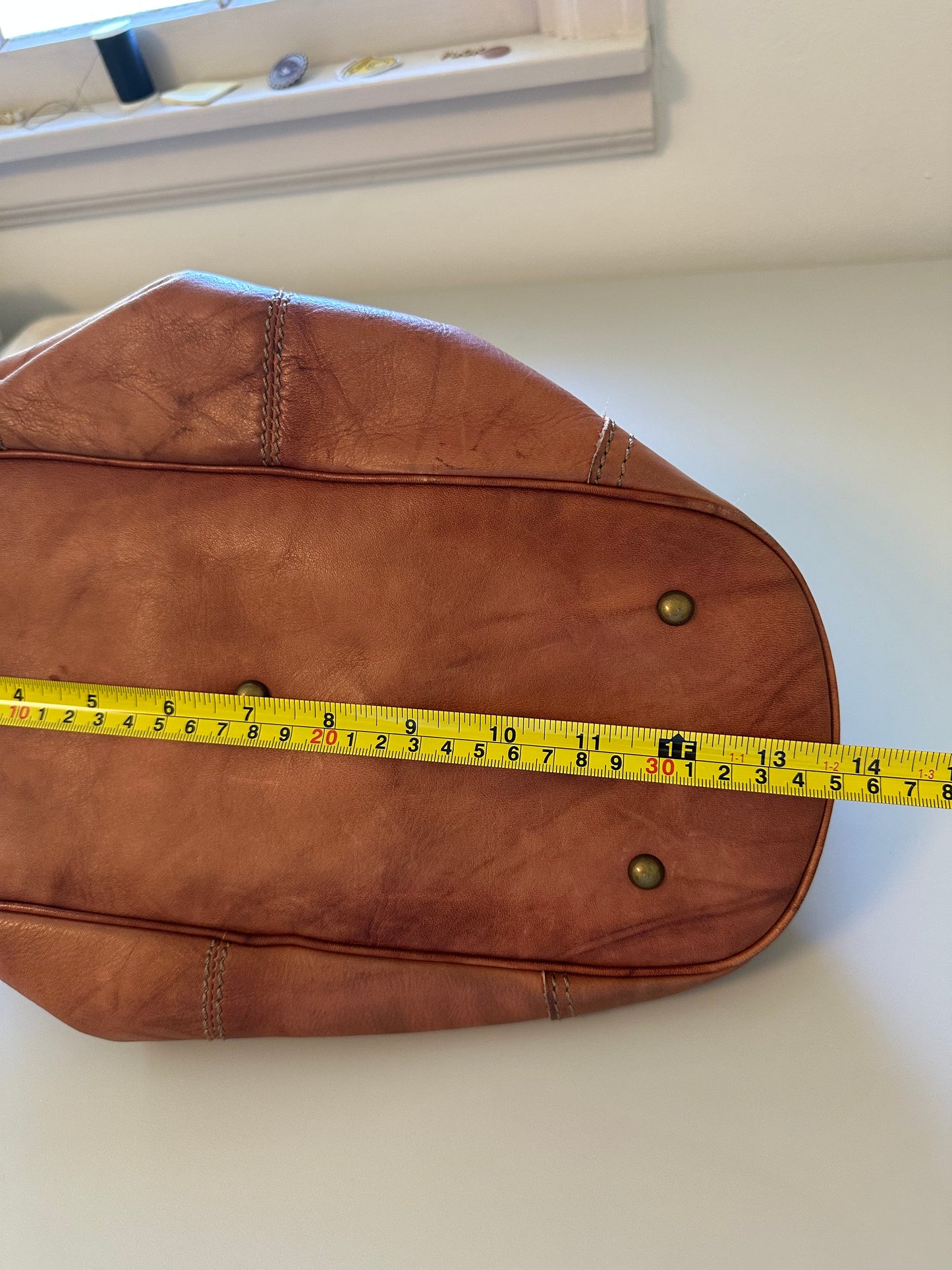 Frye Cognac Leather Slouchy Hobo Shoulder Bag