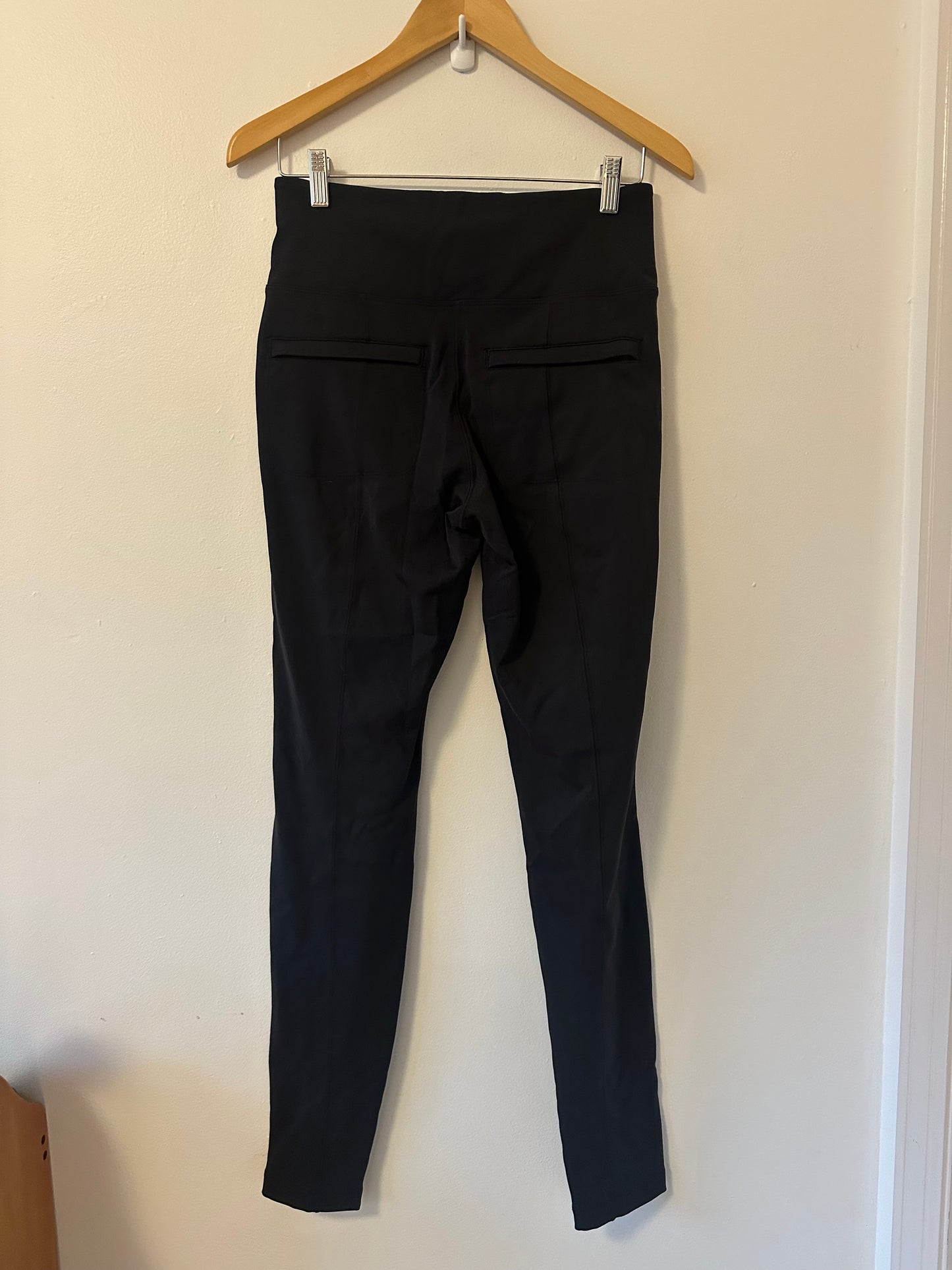 Athleta Delancey Shine Black Faux Leather Leggings | Size Medium Tall