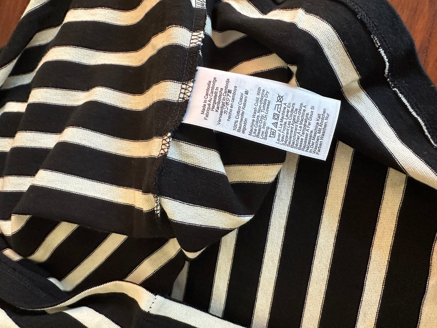 J. Crew Black and White Striped Cropped Women's Top Size Medium