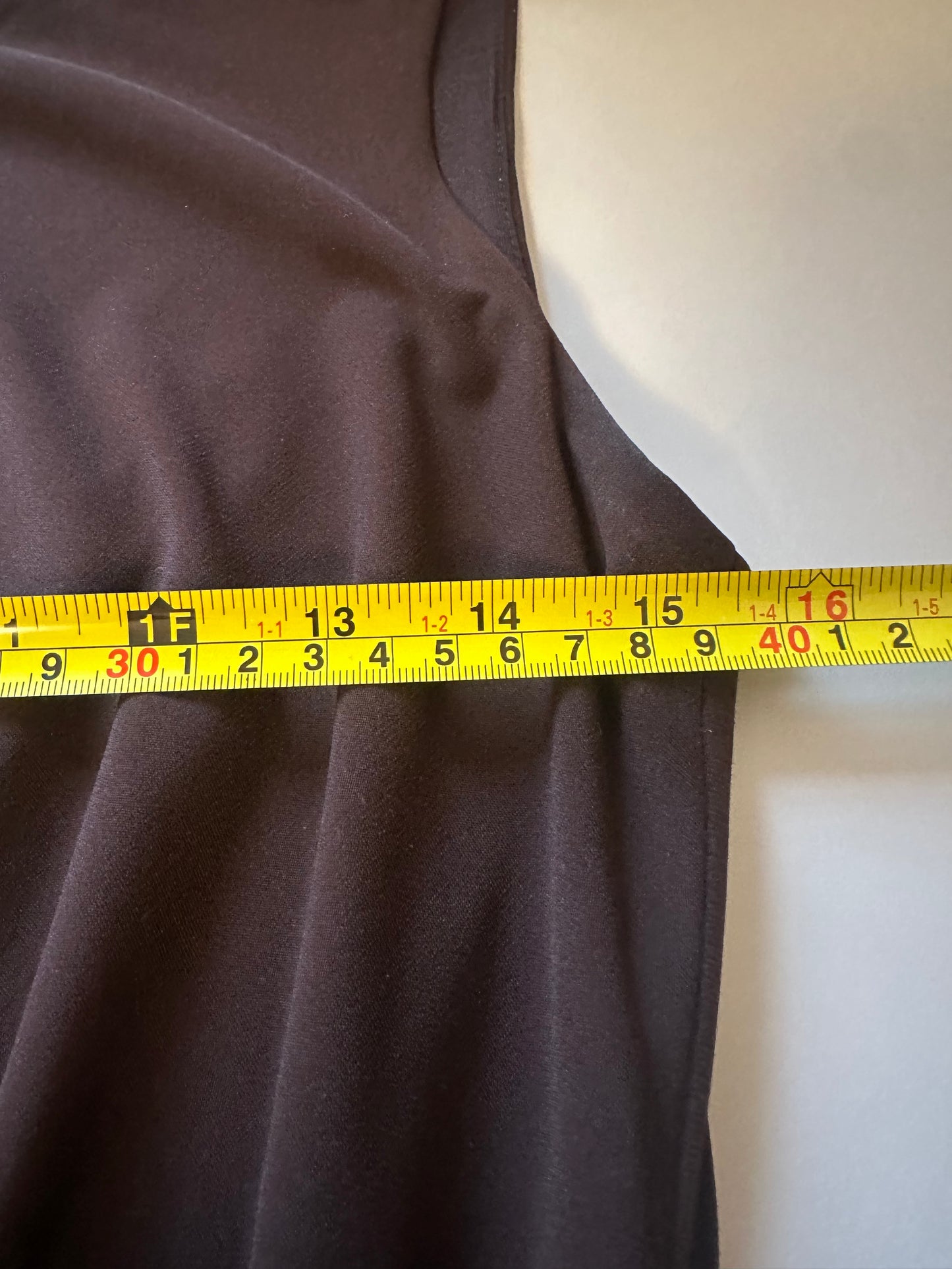 David Meister Chocolate Brown Mini Dress with Gold Detail | Size 6