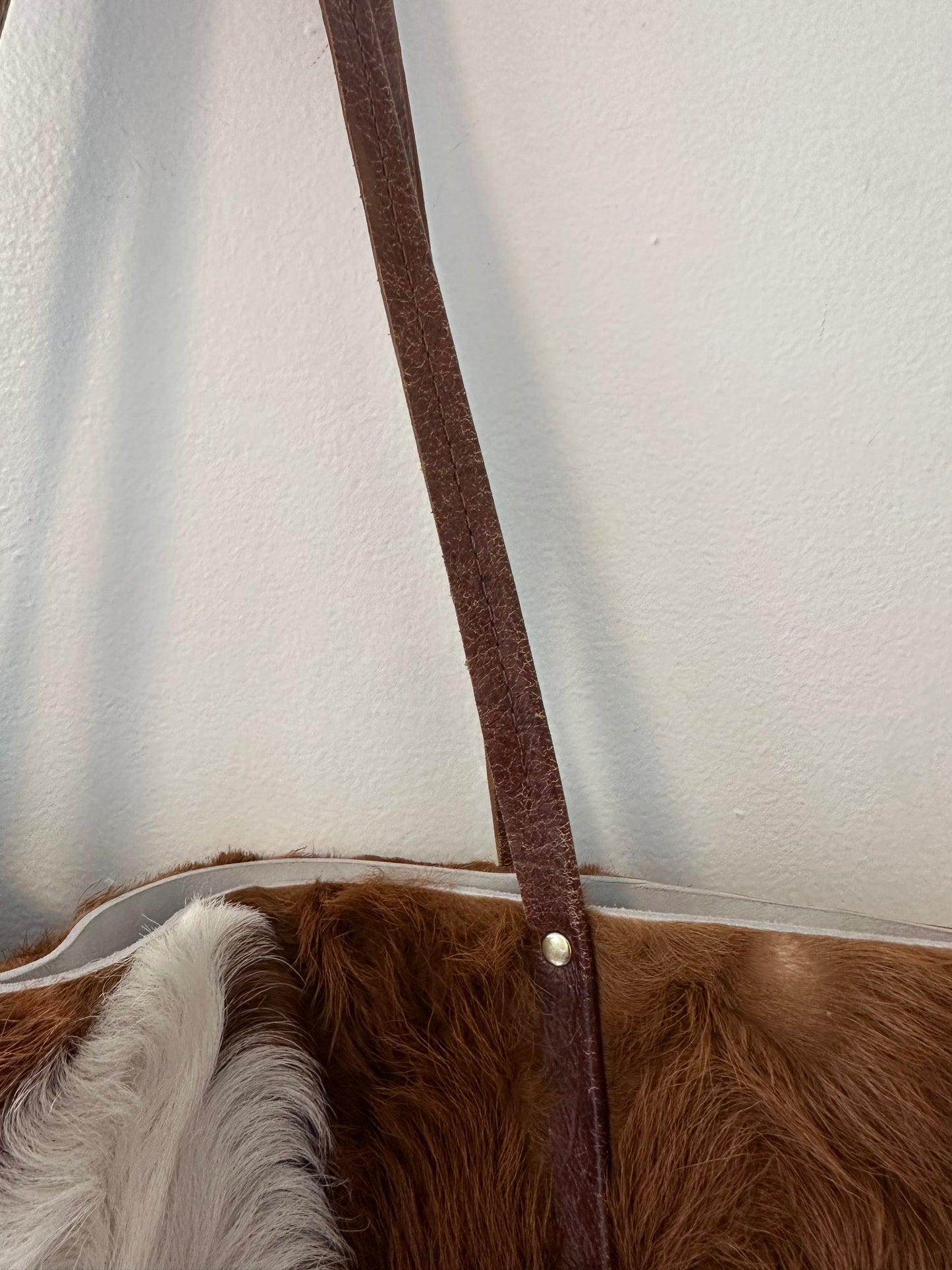 Ma & Pembum Brown & White Cowhide Tote Bag