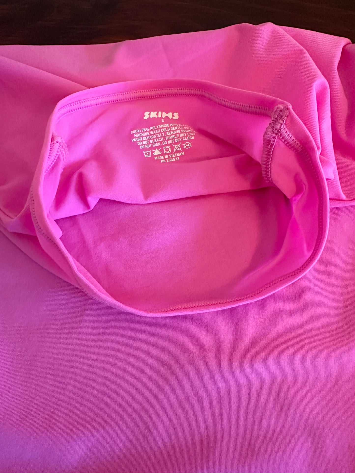 SKIMS Fits Everybody Pink Women's Turtleneck Top Size Small