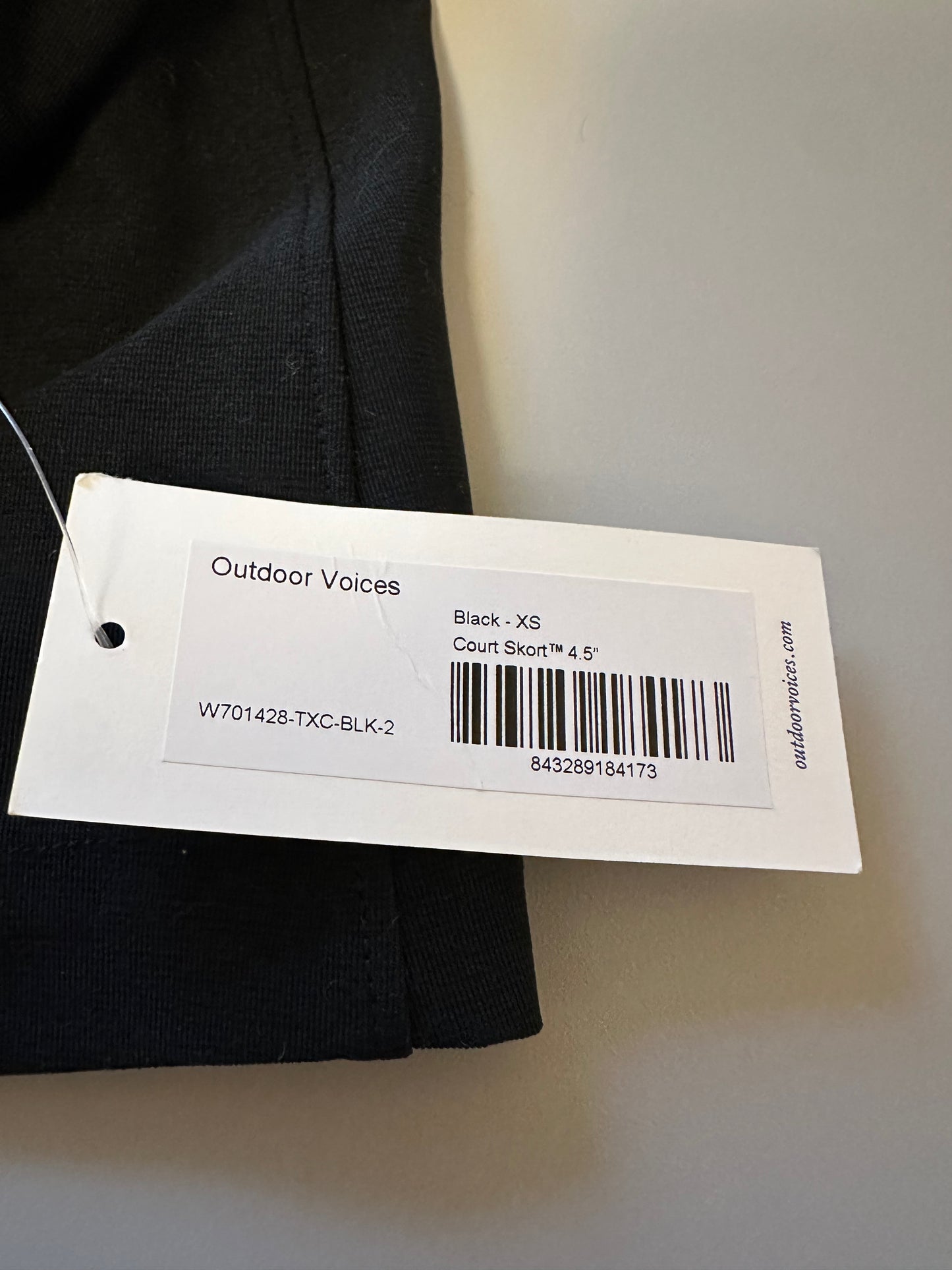 NWT Outdoor Voices Court Skort 4.5” Black Women's Skirt | Size XS