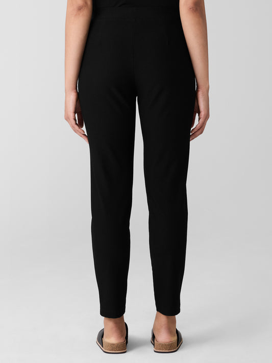 Eileen Fisher Washable Stretch Crepe Slim Ankle Pull On Pant | Size XL