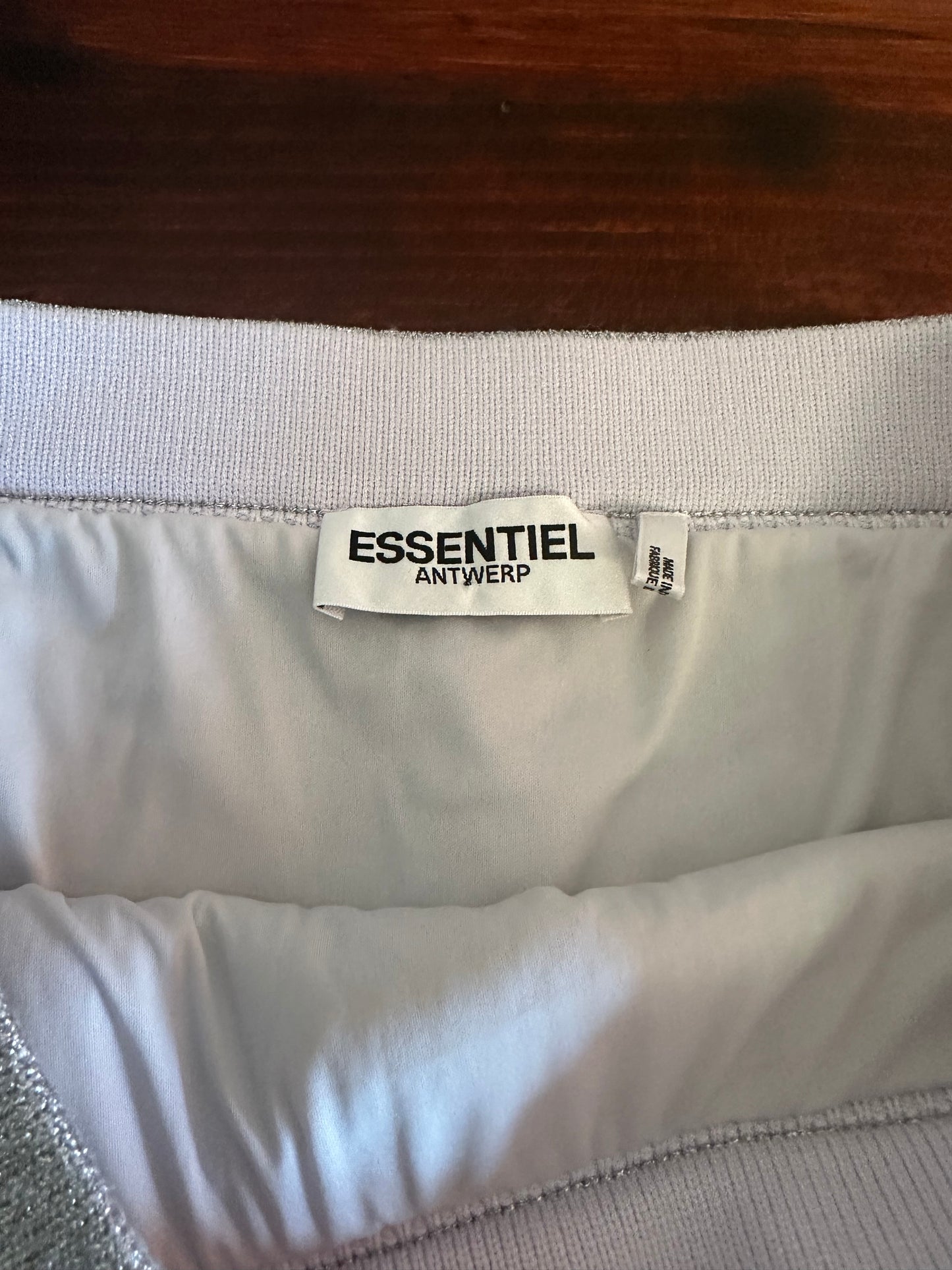 Essentiel Antwerp Edance Bead Embroidery Metallic Knit Midi Skirt - Size Medium