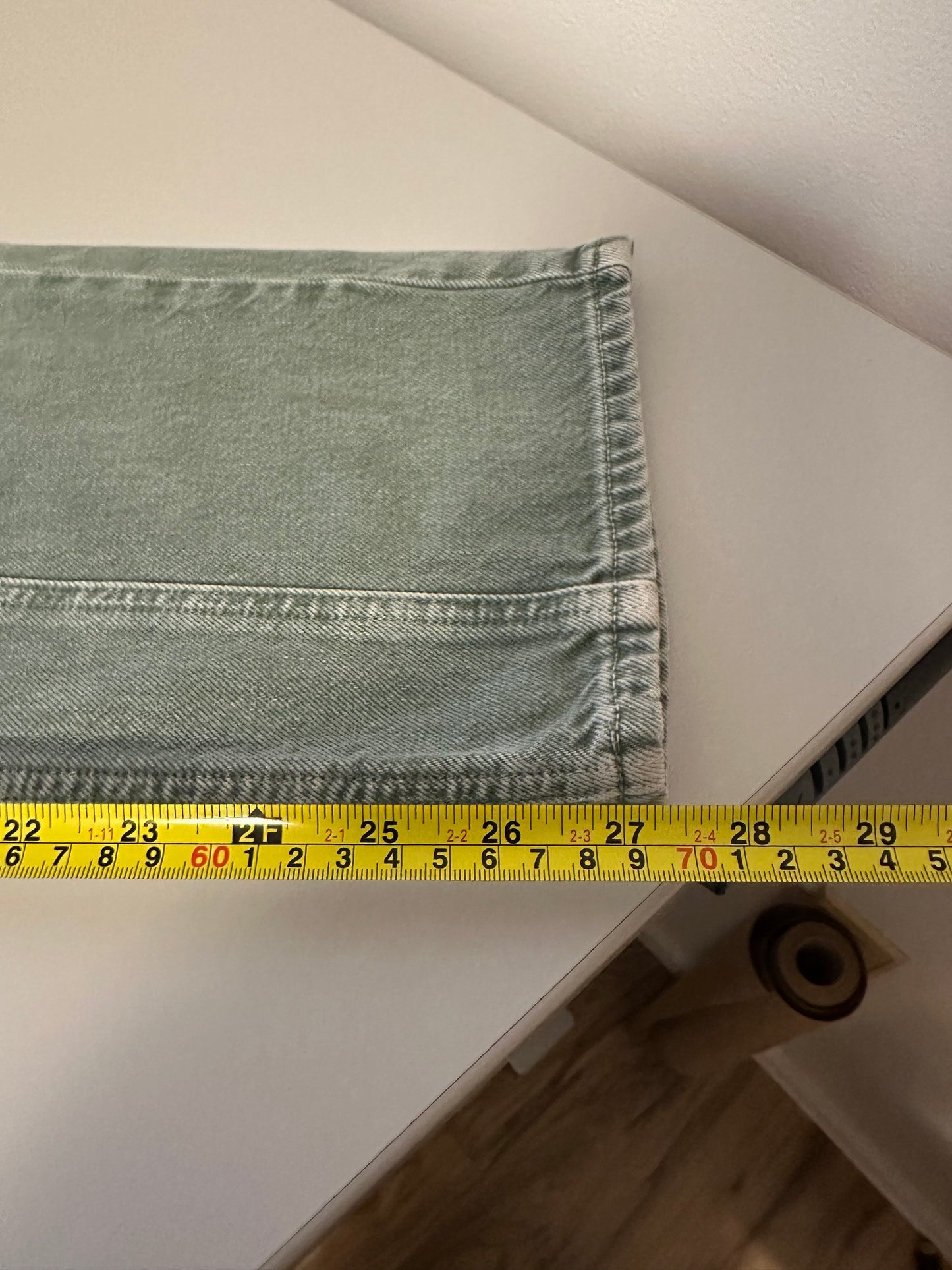 Agolde Cooper Cargo Straight Leg Cotton Jeans in Salamander | Size 28