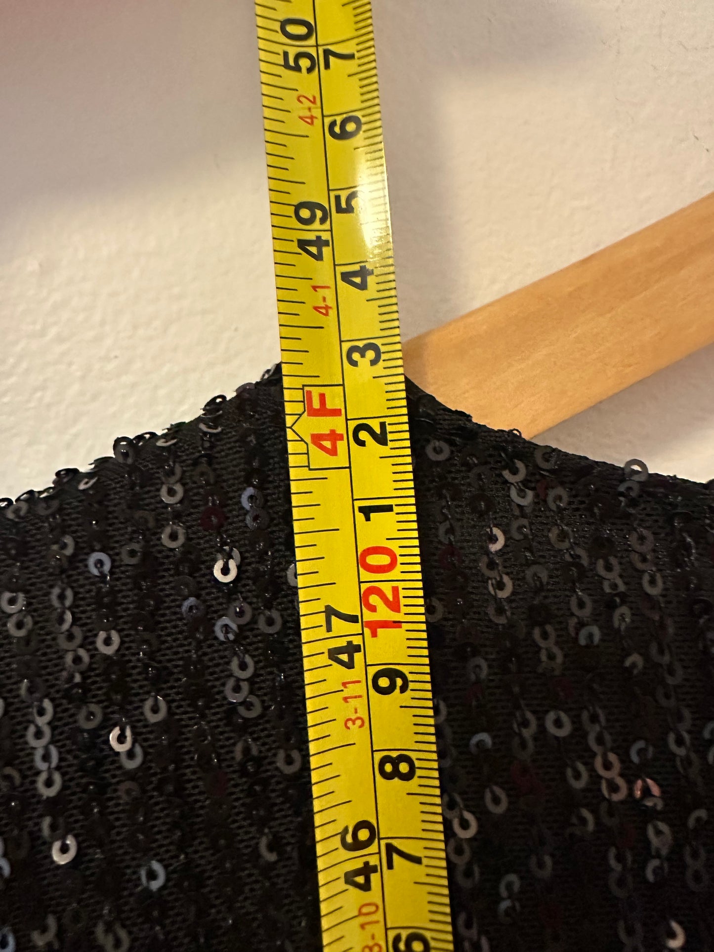 Betsey Johnson Black Sequin Long Sleeve Midi Dress | Size Large