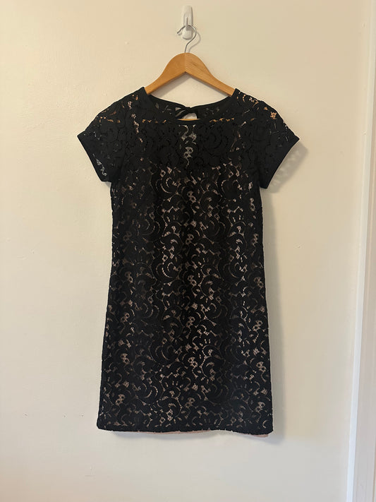 LOFT - Black Lace Mini Dress | Size 2P