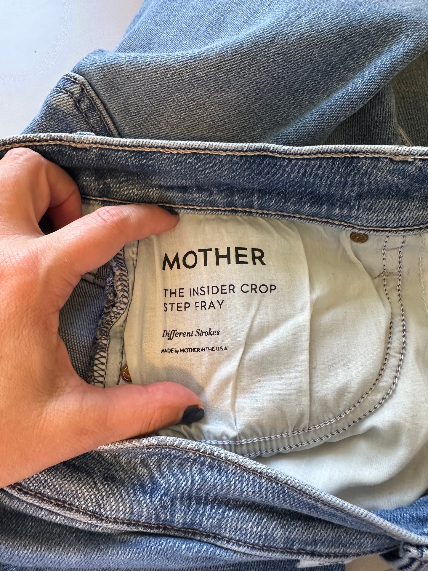 MOTHER The Insider Crop Step Jeans in Different Strokes | Size 30
