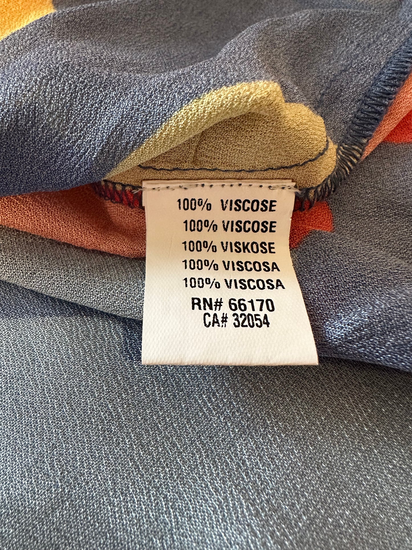 Blank London Miranda Peasant Colorful Abstract Flowy Blouse | Size XSP