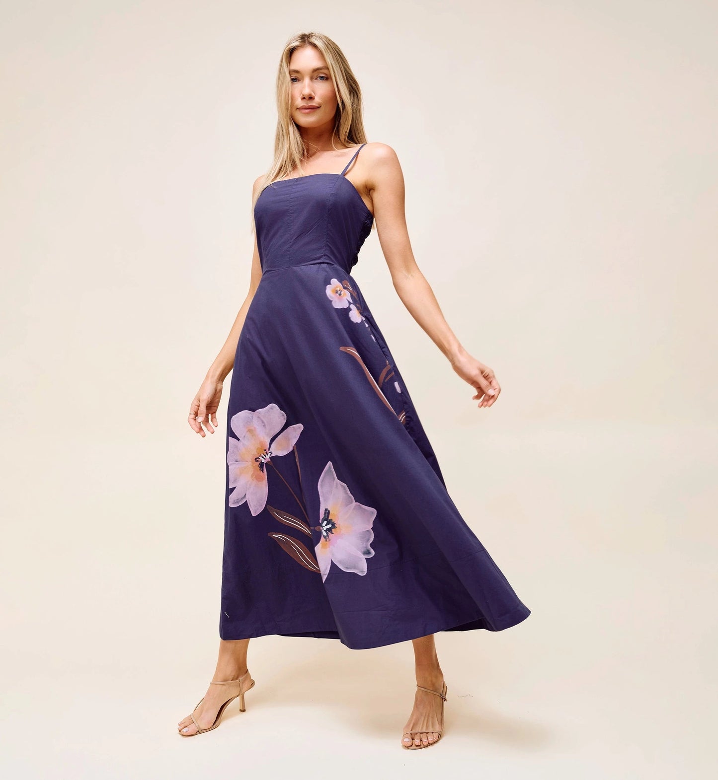 Cleobella Riley Ankle Dress in Moresco Navy | Size XS