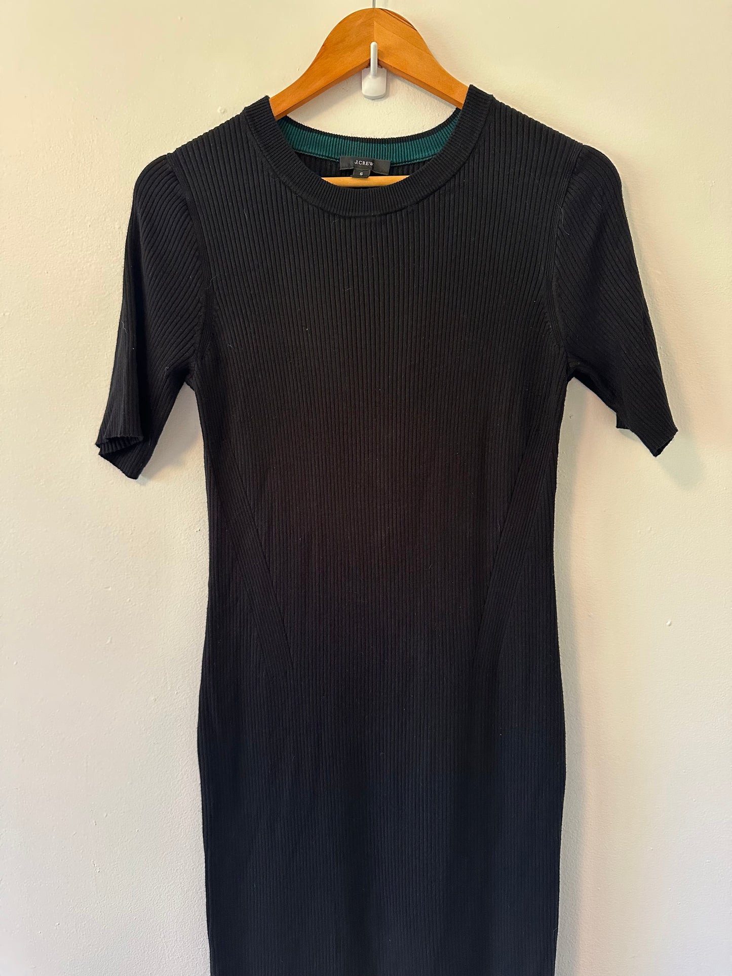 J. Crew Ribbed Knit Short Sleeve Midi Dress - Size Small
