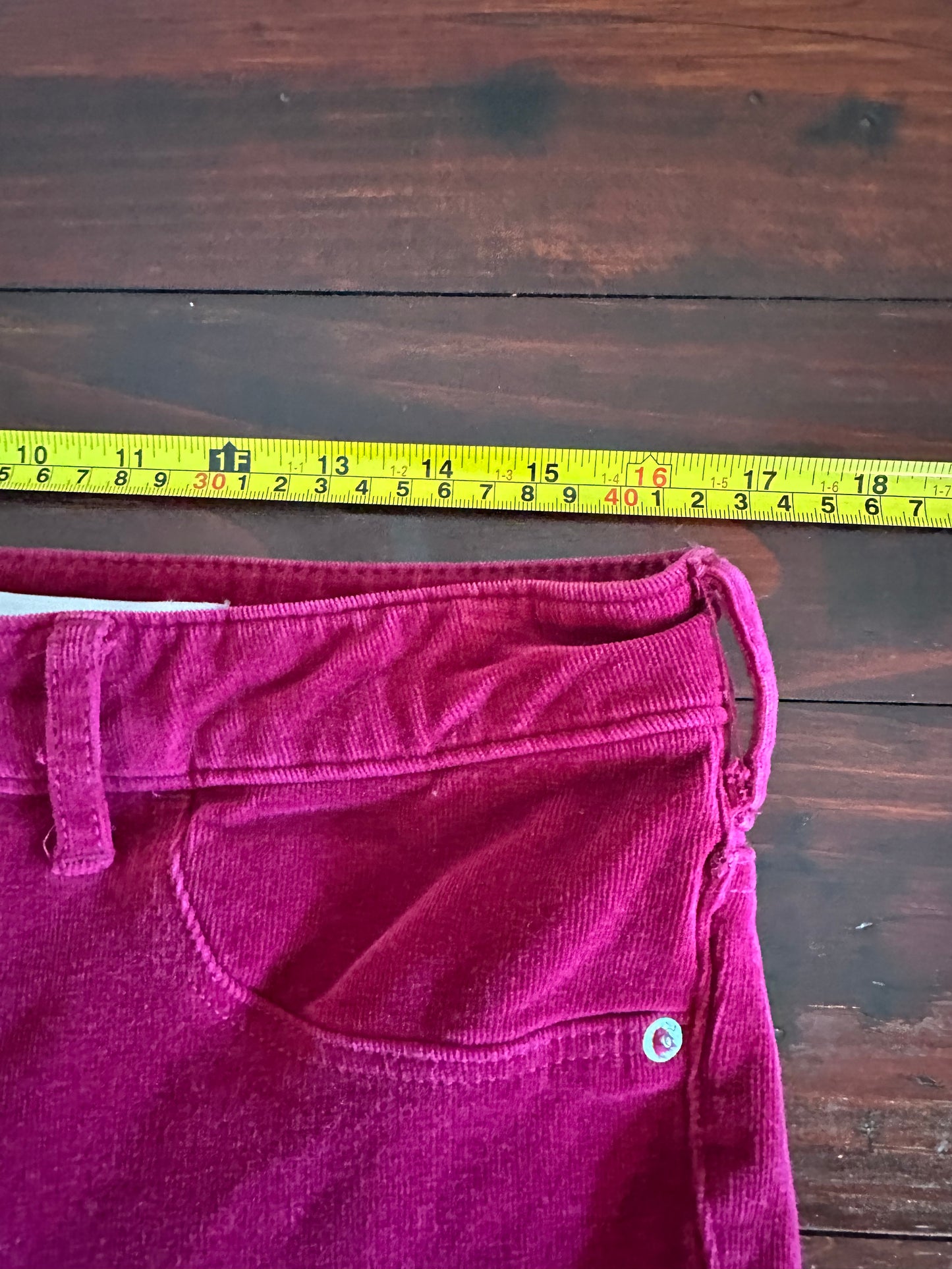 Pilcro Women's Berry Red Stretch Corduroy Skinny Jeans - Size 31