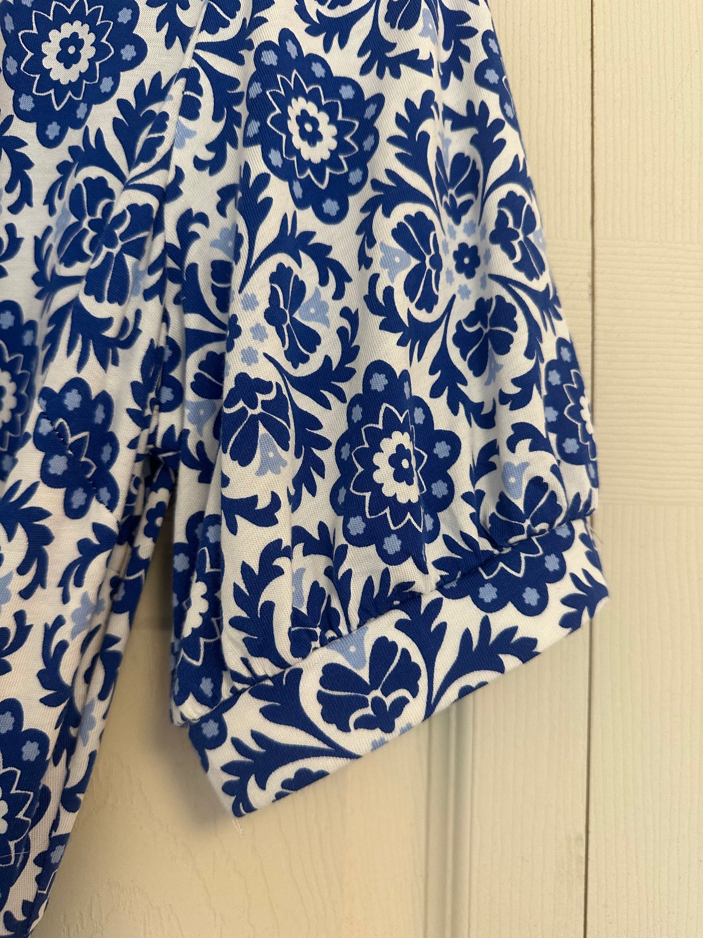 Boden Blue and White Floral Button Down Shirt Dress - Size 10