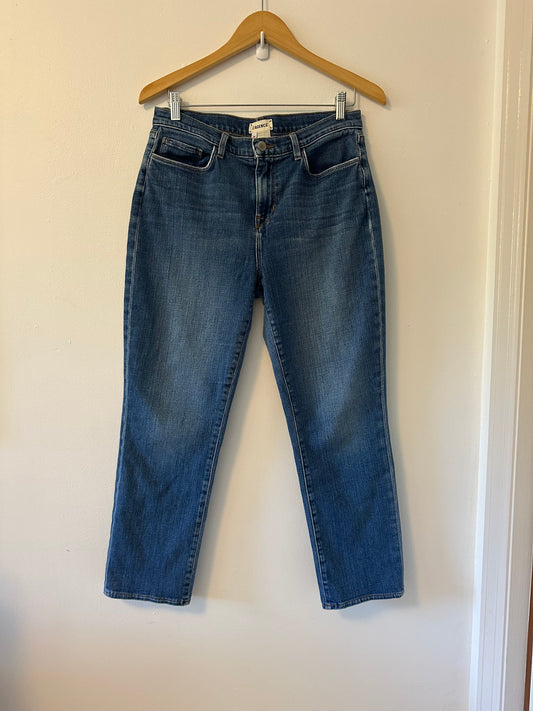 L'AGENCE Classic Blue Straight Leg Jeans | Size 28