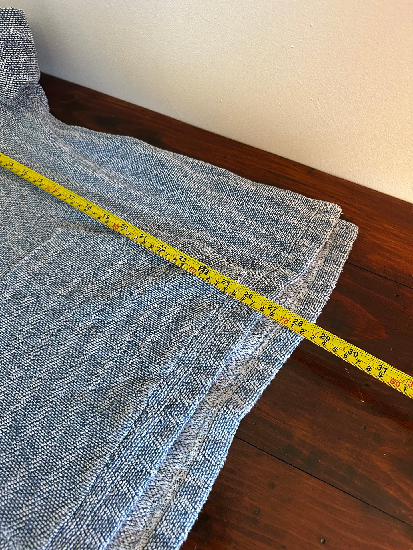 Faherty Beach Terry Hoodie in Whitewater Blue - Size Large