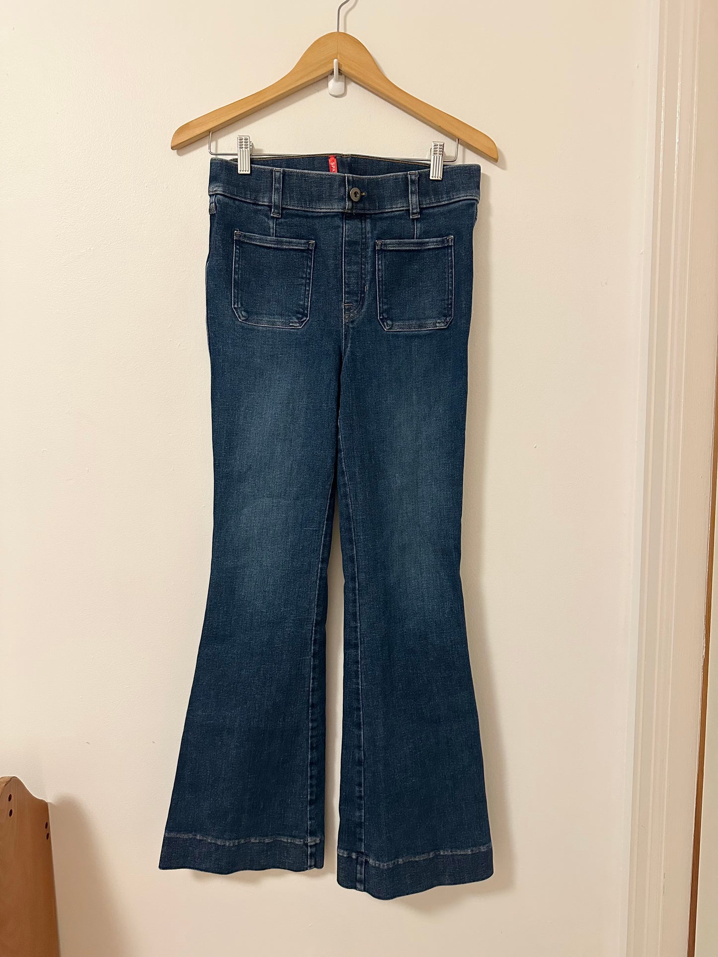 Spanx SPANXshape™ Original EveryWear Flare Jeans with Patch Pockets | Size Medium