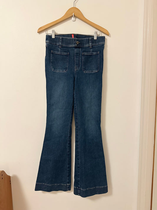 Spanx SPANXshape™ Original EveryWear Flare Jeans with Patch Pockets | Size Medium